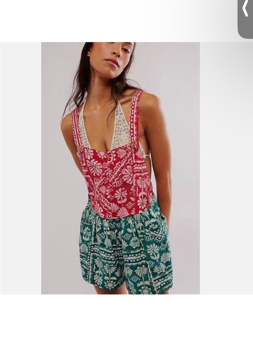 Free People Palm Bay short overalls NWT